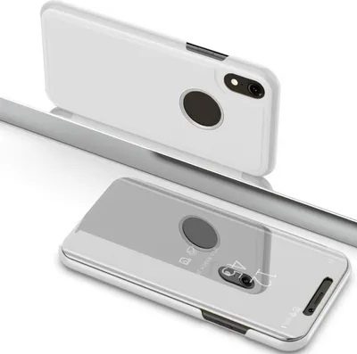 Produktbild von Handyhülle für Apple iPhone X / iPhone XS Smart Cover Schutzhülle Clear View Case Silber