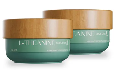 Produktbild von L Theanin Aminosäure I 400mg I 2er-pack I 150 vegane Kapseln I 1 Kapsel pro Tag I L-Theanin Kapseln Hochdosiert I Camellia Sinensis - Alternative zu Ashwagandha