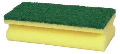 Produktbild von Putzschwamm Groß, 5x7x14 cm, Gelb/Grün | Packung (10 Stück)