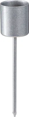 Produktbild von Stabkerzenhalter zum Stecken Silbergrau Ø2,5cm H11cm für Adventskranz und Tischdeko 16er Set, 16 Stück
