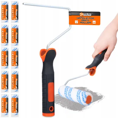 Produktbild von Polax Nylon Farbroller-Set 10 Stück 15 cm mit Griff