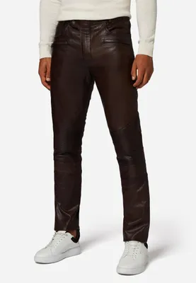 Produktbild von Herren Lederhose Lederjeans Ricano FRANKLIN – Braun / 33