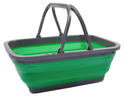 Produktbild von Tragekorb faltbar Einkaufskorb Picknickkorb Tragetasche Aufbewahrungskorb Korb