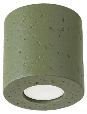 Produktbild von Deckenlampe Aufputz Beton Olivgrün GU10 rund Ø10 cm stilvoll wohnlich Küche Flur Büro Arbeitszimmer Deckenstrahler Schlafzimmer
