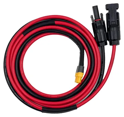 Produktbild von Solarkabel - 10 AWG - Kabel mit Solarstecker zu XT60-Adapter - 6 mm² Kabel - Solarpanel
