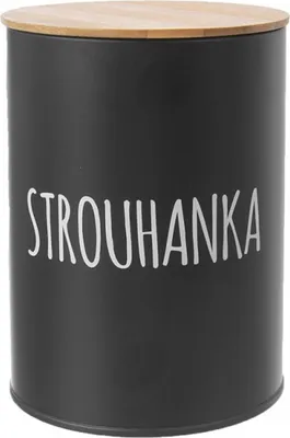 Immagine prodotto di scatola di latta d11x15,5cm, STROUHANKA, NERO, foglio/bambù_EXTPLASTIMEX