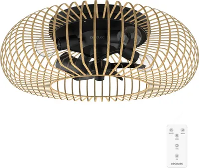 Obrázek produktu pro Cecotec 08643, Domácí vrtulový ventilátor, Přírodní, Strop, 5 m², 28 cm, Dálkový ovladač