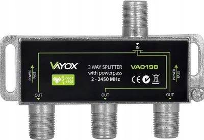 Immagine prodotto di Splitter di segnale Vayox VA0198 | F-3W per TV / Satellite