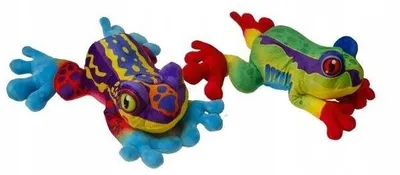Produktbild von Dromader Bunter Tropischer Frosch Plüschtier 25cm