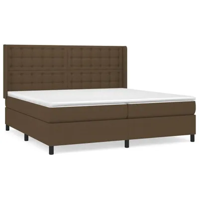 Produktbild von vidaXL Boxspringbett mit Matratze Dunkelbraun 200x200 cm Stoff
