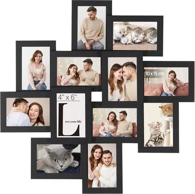 Image de Cadre photo rectangulaire pour 12 photos 10 x 15 cm, pour la décoration