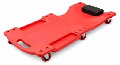Immagine prodotto di Carrello sdraio per meccanico, sotto auto professionale, da officina, lettino sottomacchina, pedana montaggio, riparazioni con ruote e poggiatesta, 6 ruote e portata fino a 130 kg