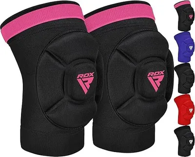 Produktbild von RDX Knieschoner für MMA Kickboxen und Muay Thai Training, Schaumstoff Gepolsterte Unterstützung Kniestütze Guard, Kampfsport Grappling Schutzkleidung Käfig BJJ Karate Volleyball Wrestling