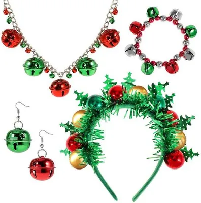 Produktbild von Unyqoos® Festliches Weihnachtsaccessoire-Set für Frauen mit Stirnband und Schmuck