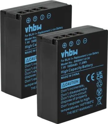 Produktbild von vhbw 2x Akku kompatibel mit Olympus OM-D E-M1 Mark III Kamera (1600 mAh, 7,4 V, Li-Ion)