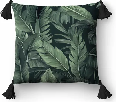 Produktbild von Dekorativer Kissenbezug 45x45 Floral Grüne Blätter