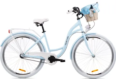 Produktbild von Goetze Style 28 Zoll City Bike, 18 Zoll Tiefeinsteigerrahmen, 3-Gang Shimano Nexus, V-Bremse & Rücktritt, LED-Beleuchtung, Komfortsattel, Rattankorb