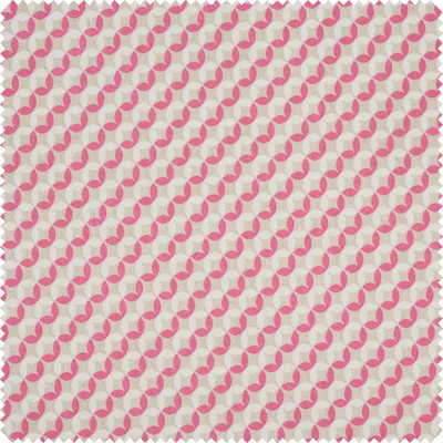 Produktbild von Motiv-Stoff Leinenoptik "Blätterkreise", 140 cm breit, Meterware Ruby