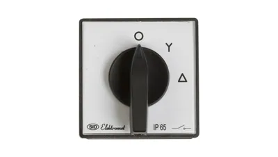Image de Commutateur à came étoile-triangle 3P 40A IP65 Coudé 40-22 avec plaque 924011