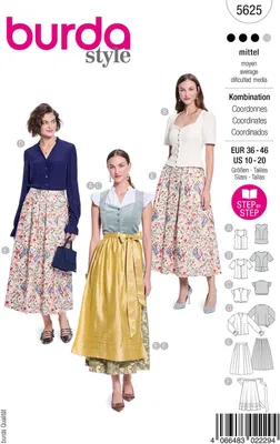 Immagine prodotto di Set completo Dirndl da donna, taglie dalla 36 alla 46, ideale per abiti tradizionali