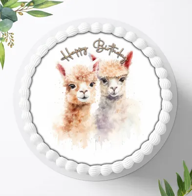 Produktbild von Für die Geburtstags Torte ein Tortenaufleger, Zuckerbild mit dem Motiv: Dschungeltiere, Essbares Foto für Torten, Fondant, Ø 20cm, 1497z