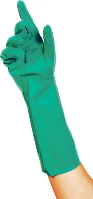 Obrázok produktu pre Hygostar 2666 Chemikalienschutzhandschuhe Professional grün Gr. 7/S Nitril beflockt Länge 34 cm