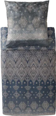 Produktbild von Bassetti Satin-Bettwäsche-Garnitur KERALA Farbe G1 ARGENTO Größe 200x200+2x80x80
