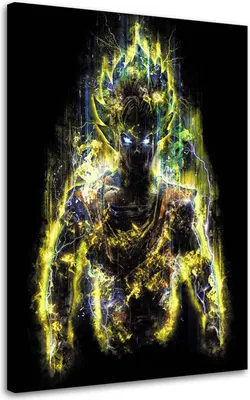 Produktbild von Leinwandbild goku der anime-manga-held 60x90 cm Feeby farbe wandbild bereit zum aufhängen