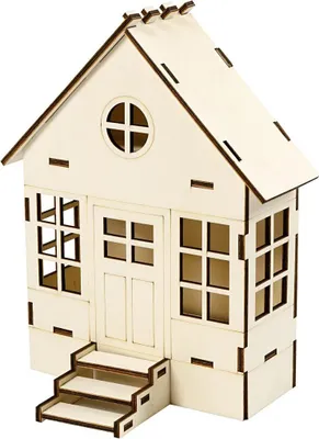 Image de Creativ Company Maison en bois DIY kit de bricolage 19x24x12,5 cm Décoration