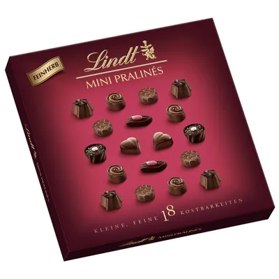 Produktbild von Lindt Mini Pralines feinherbe Schokolade Pralinenmischung 90g
