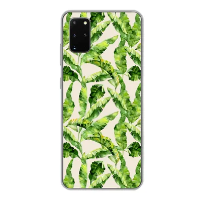 Produktbild von MuchoWow® Handyhülle Schutzhülle Hülle für Samsung Galaxy S20 Plus Palmenblatt - Muster - Tropisch Silikon Softcase Handy Hülle - Hartschale