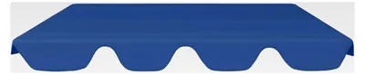Produktbild von Ersatzdach für Hollywoodschaukel wasserdicht leicht zu reinigen 100 Polyester PVC Beschichtet Blau 188/168x145/110 cm