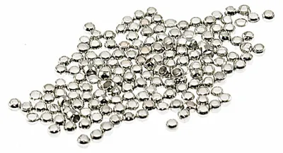 Produktbild von Vintageparts Quetschperlen platinfarben 3mm Messing 100 Stück Schmuckdraht