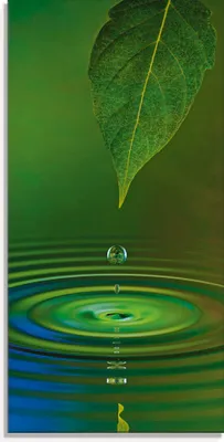 Produktbild von ARTland Glasbild Wassertropfen Größe: 30x60 cm