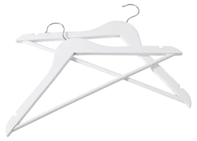 Imagen del producto de Perchas de madera, 20 unidades - Perchas de madera - Gancho giratorio resistente a la corrosión - Perchero - Barra para colgar ropa - Ideales para chaquetas y vestidos - Perchas