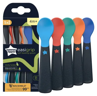 Image de Tommee Tippee Easigrip Cuillère d'auto-alimentation la première cuillère à soupe Set de 5 pcs