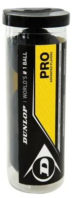 Obrázok produktu pre Sada 3 squashových loptičiek Dunlop Pro – oficiálna súťažná loptička, dvojitá žltá