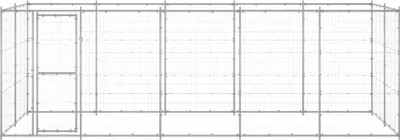Obrázok produktu pre vidaXL Vonkajšia búda pre psov Pozinkovaná oceľ 12,1 m²