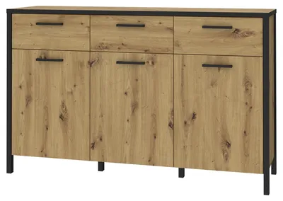 Produktbild von home24 Kommode - Eiche Artisan Nachbildung / Schwarz