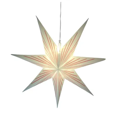 Image de Étoile de Noël LED 60cm rouge blanc Étoile de l'Avent lumineuse Décoration de Noël , couleur:blanc