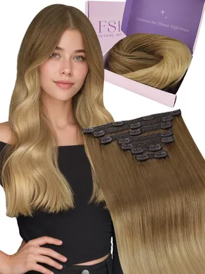 Produktbild von Clip-In Echthaar Extensions, 55 cm, 7 Stück