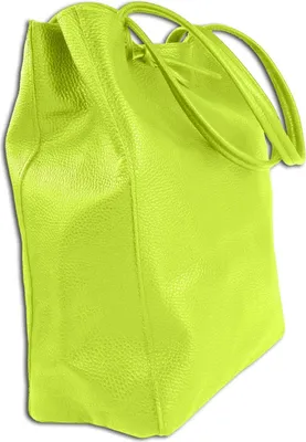 Image de Sac en cuir Toscanto Shopper Sac à bandoulière jaune-vert OTTM107SY