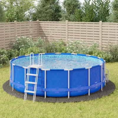 Produktbild von vidaXL Pool-Bodentuch Hellgrau Ø500 cm Polyester Geotextil
