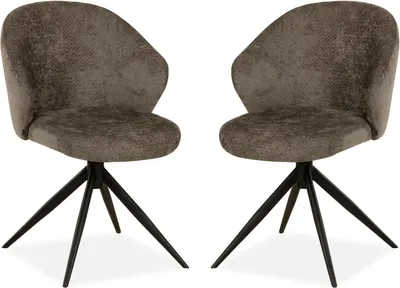Imagen del producto de Silla para comedor MX Sofa, modelo Jane, color taupe (juego de 2)