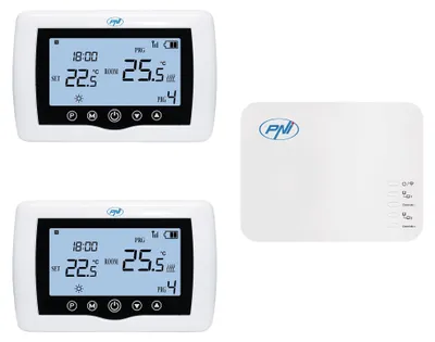 WLAN-Thermostat, 2 Zonen, Hysterese 0,2 °C, TuyaSmart, Weiß
