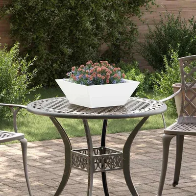Produktbild von （Robust Möbel）Garten-Pflanzgefäß Moderne - Pflanzkübel - Blumentopf 5 pcs Weiß 40x40x15cm DE380533 - Beete