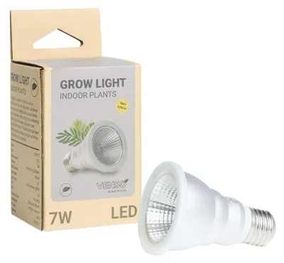 Produktbild von Venso EcoSolutions Growlight 'Indoor plants' LED E27 Pflanzenlampe, Vollspektrum, 7W Pflanzen Lampe für Zimmerpflanzen, Venso Ecosolutions , verbesserte Photosynthese, höhere Chlorophyllbildung, Venso