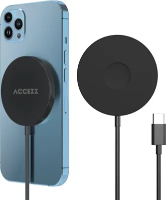 Productafbeelding van Accezz Wireless Charger USB-C - MagSafe Draadloze Oplader - 1 meter - Zwart