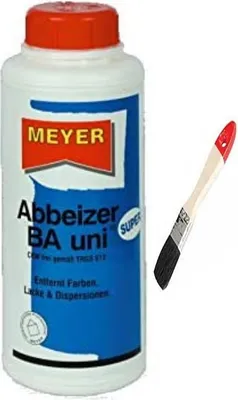 Produktbild von wasseremulgierbares Abbeizmittel 0,75 Liter, biologisch abbaubar, Lackentferner Farbentferner Entlacker Abbeizer BA Uni Super inkl. Pinsel von E-Com24