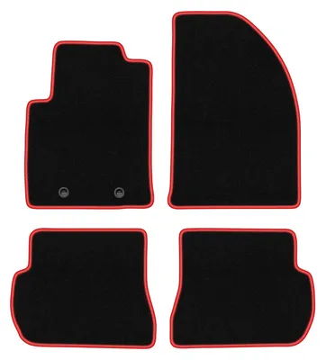 Obrázok produktu pre Velúrové autokoberce pre: Ford Fusion 2005-2012 hatchback čierno-červené